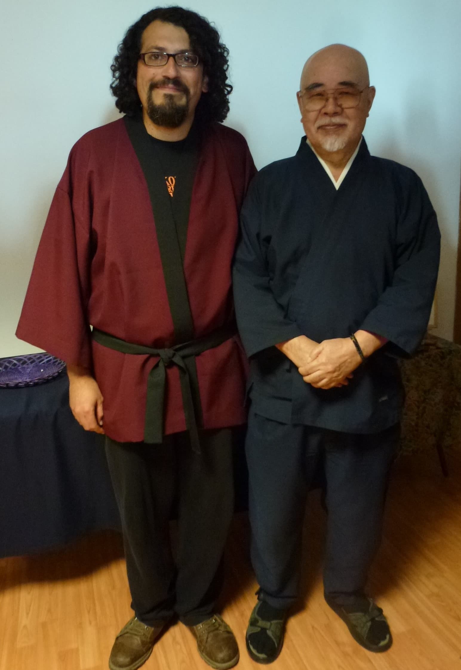 Con el Maestro Hyakuten Inamoto en la formación para Shihan Komyo Reiki Kai. Ciudad de México, 2013.